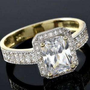 10k Gold Ring,  2.75ctw Flawless Grade AAA Russian CZ